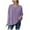 Purple, variant on Annhoo Long Sleeve Shirts for Women Plus Size Casual Solid V Neck Tops Fall Loose Going out Blouse Tees
