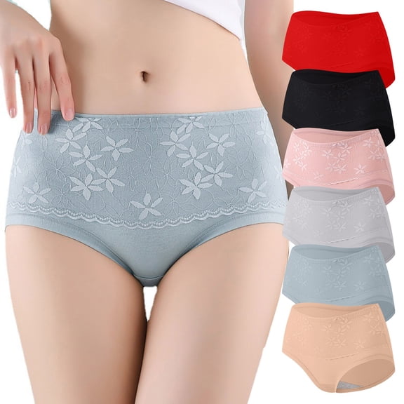 FCLoft Women's Cotton High Waist Tummy Control Briefs Anti-Roll Underwear