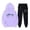 Purple, variant on Yuhangmm Women's Sweatshirt Two Piece Pants Set with Cute Print Long Sleeve Hooded Sweatshirt for Matching Outfit and Comfortable Wear Green M