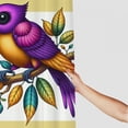 thumbnail image 3 of Awypu Multi Color Purple Cuckoo Birds Floral - Birdy Style Waterproof Shower Curtain for Bathroom Decoration White, 3 of 7