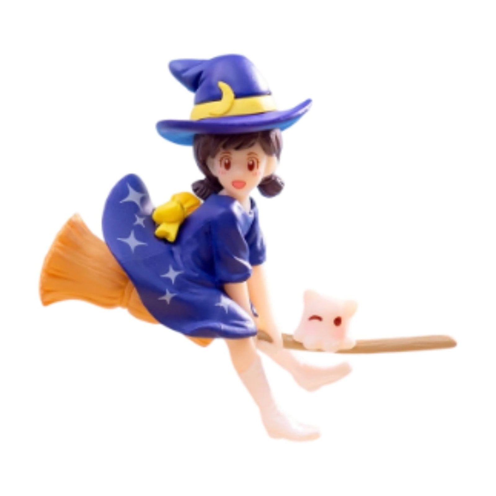 XHKUYI Halloween Miniature Figurines 1.6 inch Resin Mini Flying Witch Figurine for Party Favors Outdoor Home Garden Statues Bonsai Crafts Decoration