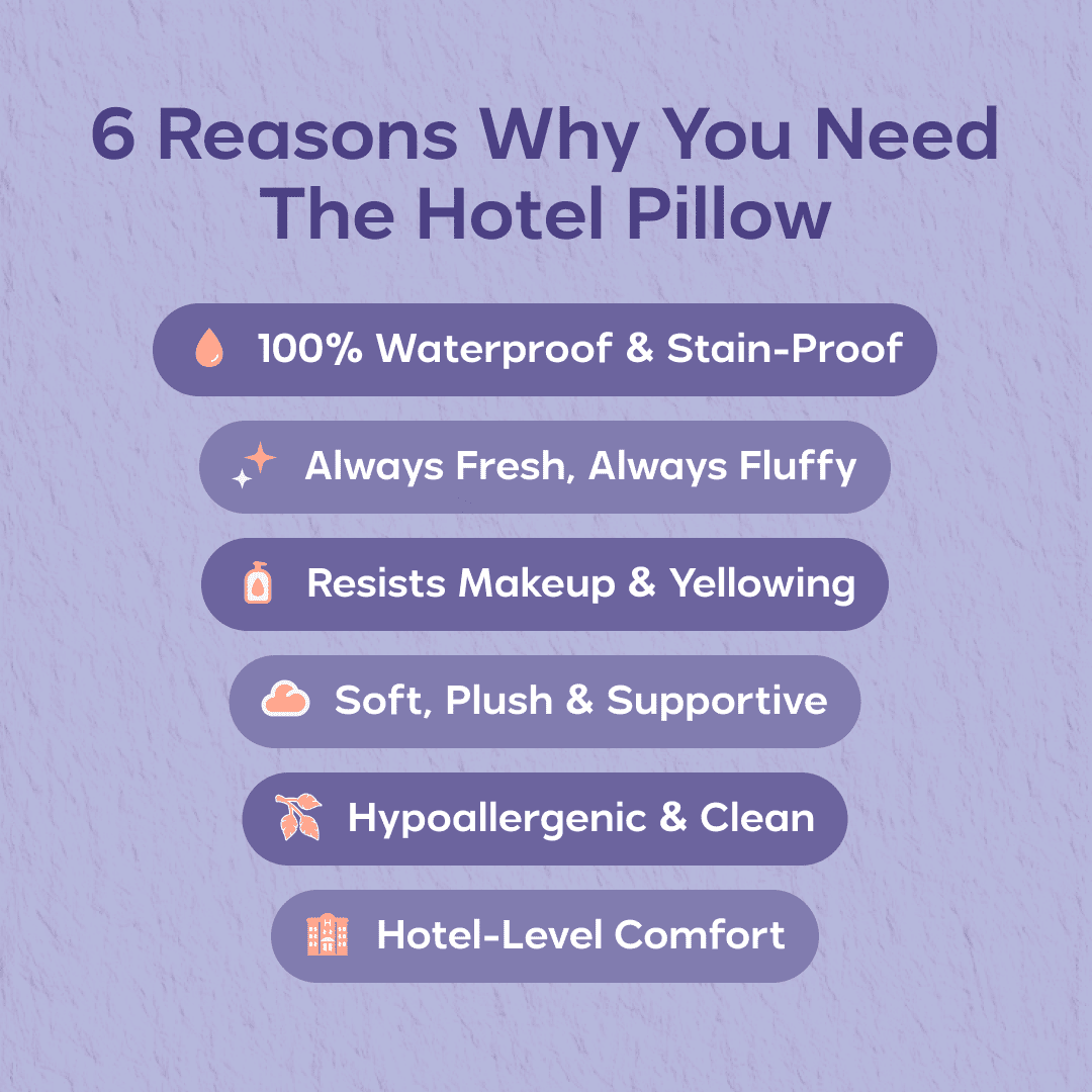 Waterproof & Stain-Resistant Hotel Pillow