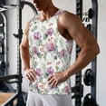 thumbnail image 5 of KLL Orchids Flowers Print Men's Muscle Gym Workout Stringer Tank Tops Bodybuilding Fitness T-Shirts Tank Tops Men-Large, 5 of 7