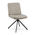 thumbnail image 1 of Bouclair Beige Fabric and Metal Dining Chair, 1 of 5