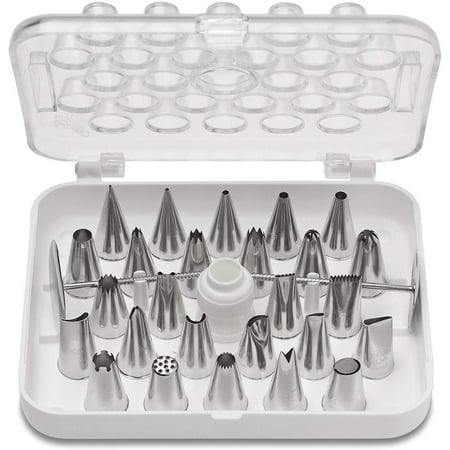 

Ateco 29-Piece Plastic Decorating Tube Set with Hinged Storage Box