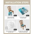 Dining Room Chair Seat Covers, Abstract Painting Blue Farmhouse