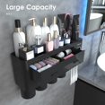 thumbnail image 2 of KY IHave Toothbrush Holders for Bathrooms, 2 Cups Toothbrush Holder Wall Mounted with Toothpaste Dispenser - Large Capacity Tray, Cosmetic Drawer - Bathroom Decor & Bathroom Accessories, 2 of 8