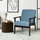 Giantex Chaise d'Appoint Fauteuil Moderne du Milieu du Siècle pour Salon, Chambre à Coucher, Bleu – image 2 sur 8