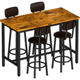 thumbnail image 6 of Recaceik Bar Table and Chairs Set Industrial Counter 35.4"H Table Set with 4 PU Upholstered Stools, 6 of 6