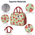 thumbnail image 4 of Lunch Bag Lunch Box for Women Reusable Insulated Lunch Bags,Water-Resistant Strawberry Pattern Cooler Lunch Tote Bag, Large Capacity for Work Travel Picnic, 4 of 6