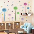 thumbnail image 2 of A set of colorful dandelion butterflies wall decals wall stickers for girls kids living room bedroom home office wall decor, 2 of 2