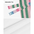 thumbnail image 6 of Tie Up Valance Curtain for Kitchen,Abstract Watercolor Vertical Lines Rod Pocket Short Curtains Adjustable Tie-Up Shade Valances,Pink Green Blue Stripes Window Treatment for Bathroom Living Room, 6 of 8