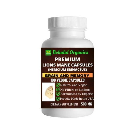 Lions ManeÂ 100 Quick Release Capsules - 500mg Per Capsule