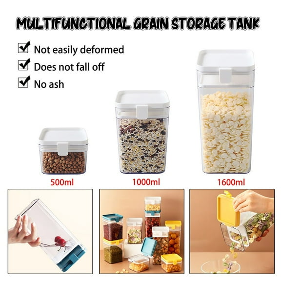 Crystal Clear Airtight Food Storage Containers with Lids, Plastic Canister Set for Kitchen Organization and Storage, for Flour, Sugar, Cereal, Rice, BPA Free Plastic 8-Pack with Different Sizes