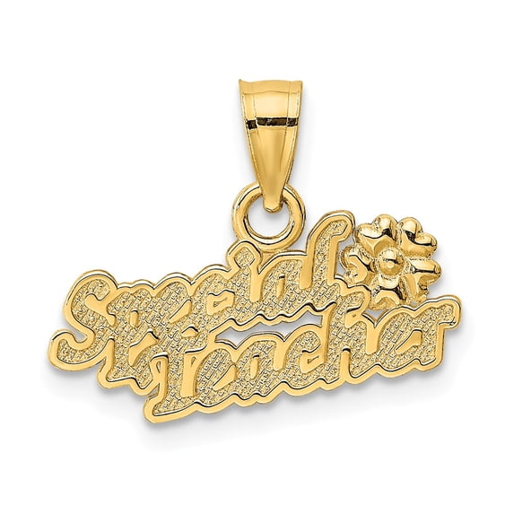 FB Jewels 14K Special Teacher with Flower Pendant
