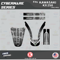 thumbnail image 4 of Kalair GFX Graphics Kit for Kawasaki KX250 (1992-1993) Cyberware Series, 4 of 5