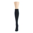 thumbnail image 2 of MeMoi Women's Cotton Blend Solid Knit Knee High Socks - Womens - Female, One Size, Black, 2 of 2