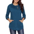 thumbnail image 2 of Sudadera con capucha de manga larga de talla grande para mujer Sudadera holgada informal METRO, 2 of 9