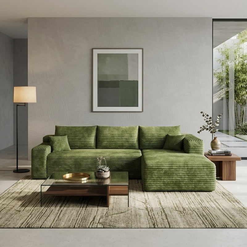 103" Cloud Sectional Sofa, Modern L-Shaped Modular Couch with Chaise Lounge, Minimalist Comfort Deep Seat Sofa for Living Room, Apartment, Bedroom, No Assembly Required