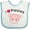 White and Blue, variant on Inktastic I Love Piggies with Cute Pig Boys or Girls Baby Bib
