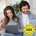 thumbnail image 5 of Auriculares para el aula con micrófono, paquete de 10, cómodos auriculares giratorios para estudiantes para biblioteca, escuela, avión, aprendizaje en línea y viajes, sonido estéreo HQ con conector de, 5 of 5