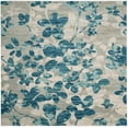thumbnail image 2 of SAFAVIEH Evoke Pavel Floral Flowers Area Rug, Grey/Light Blue, 6'7" x 6'7" Square, 2 of 9