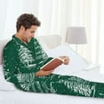 thumbnail image 6 of Salouo Christmas Trees Print Button-Front Long Sleeve Pajama Set for Men, Soft 2Pjs Men's Long Sleeve Sleepwear-X-Large, 6 of 7