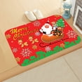 thumbnail image 3 of Hgallory Christmas Bathroom Mat Bath Rugs, Flannel Absorbent Toilet Non-Slip Household Floor Mats for Holiday Xmas, Home Decor Entrance Doormat Kitchen Mats, 16"x24", 1 Pack, A, Rectangle, 3 of 4