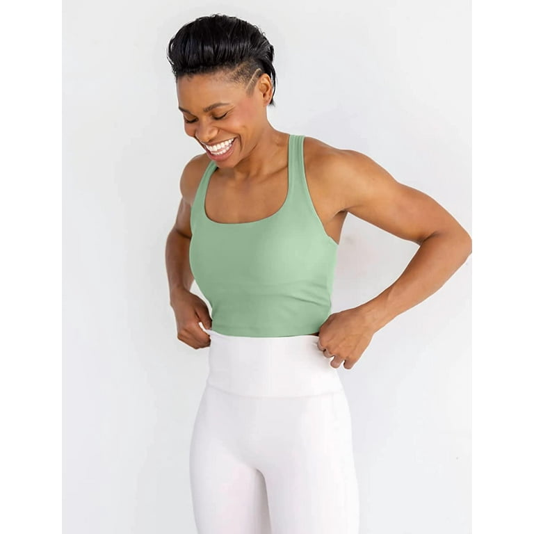 Women's Strappy Sports Bra Criss Cross Back Crop Tank Top Padded Fitness  Workout Tops Longline Yoga Bras 