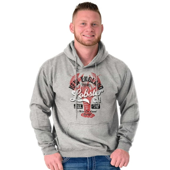 New England Lobster Maine Seafood Hoodie Sweatshirt Women Men Brisco Brands S