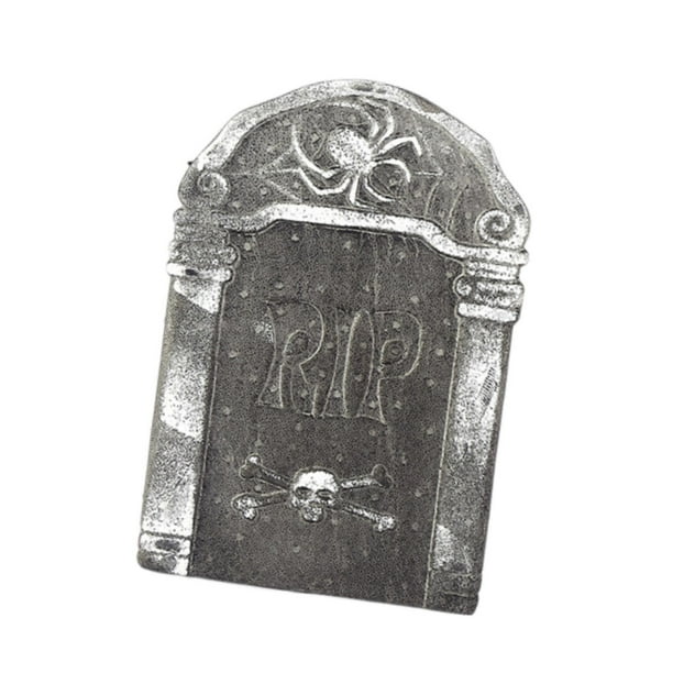 Lápida de espuma para Halloween, cementerio, decoración única y espeluznante. Estilo D