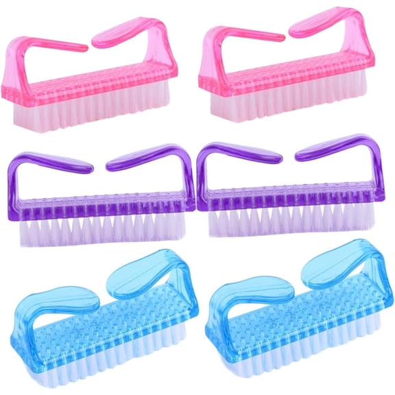 12pcs nail painting kit nail clean up brush nubuck cleaner Fingernail Scrub Brushes Pedicure Brushes Nail Art Supplies Manicures Tools Nail Art Tools Nail Art Brushes large handle