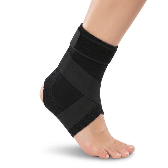 Adjustable Ankle Brace with Dual Side Stabilizers for Sprain Recovery Tendon Support and Sports Protection