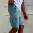 thumbnail image 2 of Youmylove Mens Athletic Shorts Men's Cargo Shorts Slim Drawstring Shorts Thin Summer Trendy Casual Short Pants Stylish Comfy Short, 2 of 9