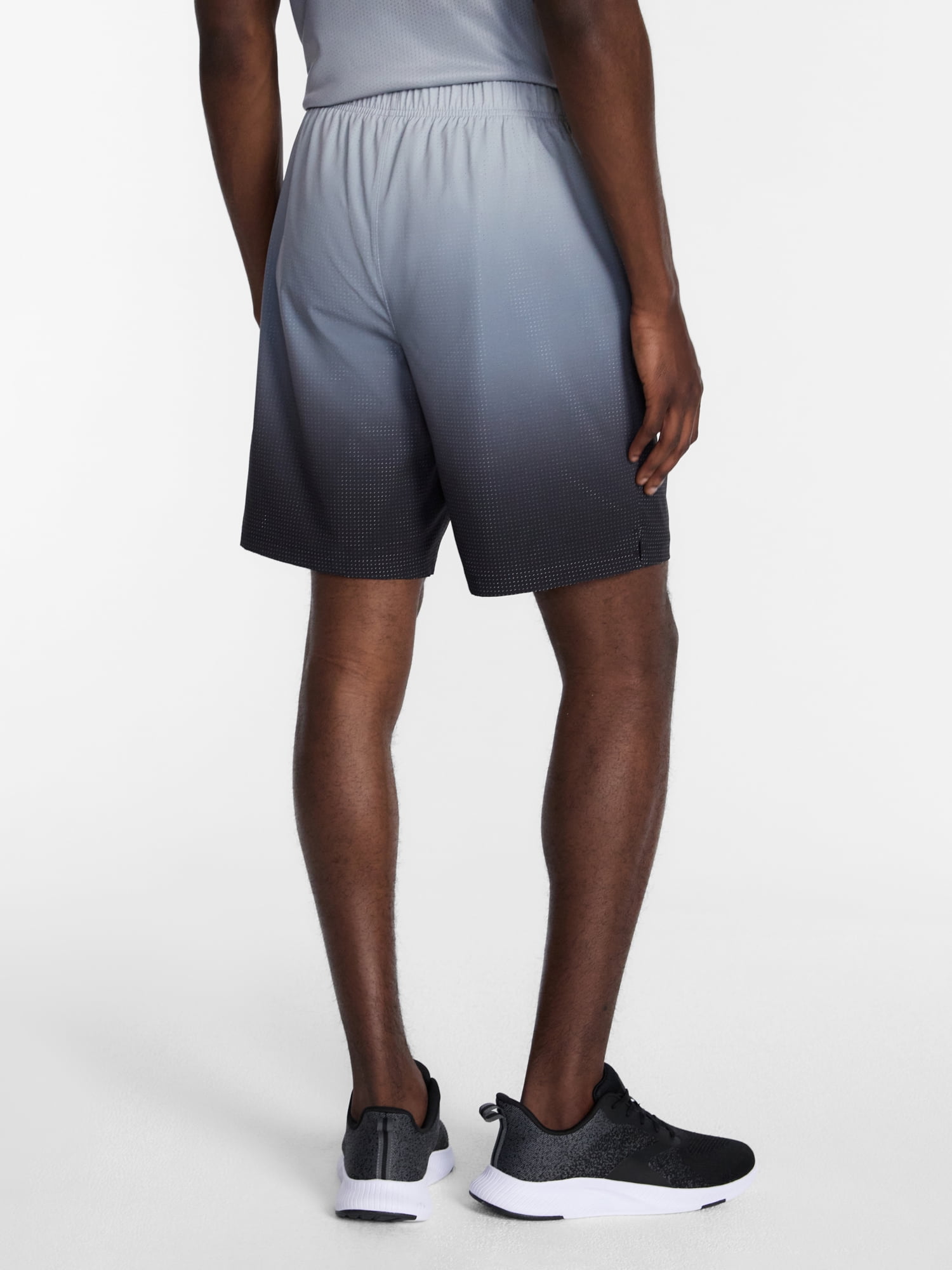 Athletic Works Men's and Big Men's Active Ombre Perforated Woven Performance Shorts, 7" Inseam, Sizes XS-5XL