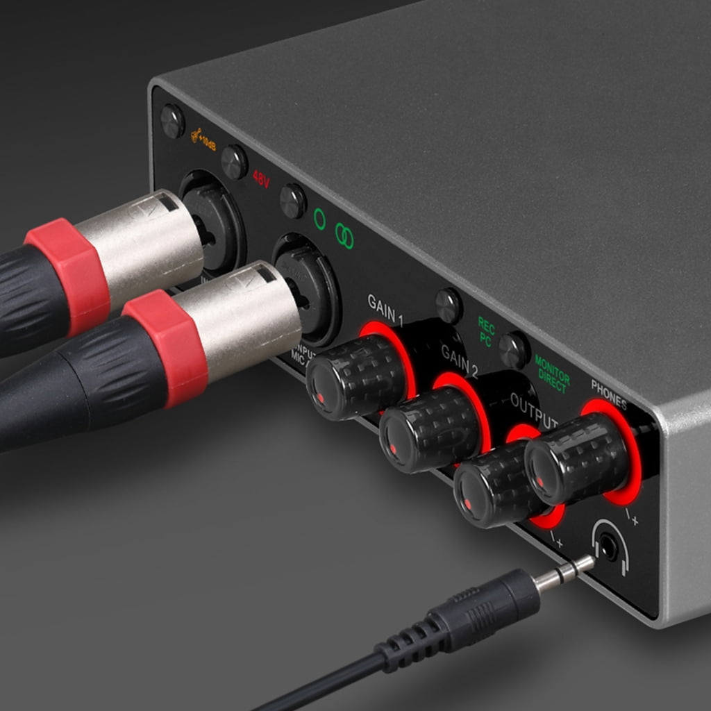 USB Audios Interfaces for PC Computer Plug And Play USB Recording Sound Card Metal Studio Quality Audios Interfaces