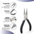 thumbnail image 3 of Wire Moulding Pliers Rust-Proof 6-Section Jewelry Pliers Round Nose, 3 of 5