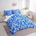 thumbnail image 3 of Manfei Boho Damask Adult Twin Bedding Sets 7-Piece, Retro Western Flower Print Bedding Comforter Set, Mandala Bohemian Style Reversible Sheet Sets, Luxury Bedroom Decor, 3 of 7