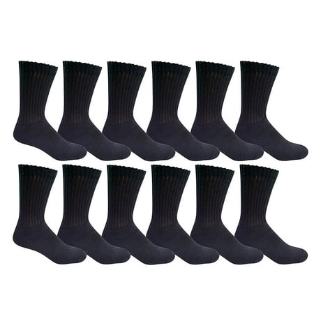 

SOCKS NBULK 12 Pairs of Boys Youth Value Pack Cotton Sports Athletic Children s Socks (9-11 Black)
