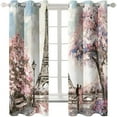 thumbnail image 3 of 2 Panels Romantic Paris Eiffel Tower Artist Photography Works Luxury Living Room Bedroom Decor Curtains 2 Panels, 3 of 7