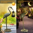 thumbnail image 4 of Solar Garden Statue Crane Figurine, Outdoor Hanging Solar Lanterns, Blue Heron Sculpture Statue for Patio, Yard, Lawn, Porch, Garden Decor for Outside Gifts for Christmas Mom, Women, Mother's Day, 4 of 7