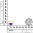 thumbnail image 5 of Gem Stone King 1.74 Ct Heart Shape Purple Amethyst 18K Yellow Gold Plated Silver Ring, 5 of 5