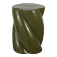 thumbnail image 2 of JONATHAN Y Yves 18" Modern Minimalist Rope Twist Ceramic Indoor/Outdoor Garden Stool, Forest Green, 2 of 6
