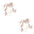 thumbnail image 2 of Sonducket 4 Uds peinetas de flores de boda conjunto elegante hermoso tocado de novia adorno de vestir femenino accesorio de joyería de moda rosa Rosado 2Conjunto, 2 of 6