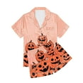 thumbnail image 5 of Hvot&aat Women Halloween Pajamas Sets Pumpkins/Bats/Spiderwebs/Ghosts Funny Graphic Short Sleepwear 2 Piece, 5 of 5