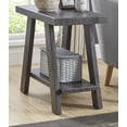 thumbnail image 2 of Narrow Side End Table with Storage Shelf, Wood Nightstand Sofa Table for Living Room, Bedroom, Gray, 2 of 6