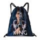 thumbnail image 1 of Rey Lobo Mochila de Cuerdas para Deportes y Gimnasio, Bolsa de Cuerdas Resistente al Agua, Bolsa Cinch, 30×40cm, 1 of 6