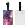 thumbnail image 2 of Luggage Tags for Suitcases, Astronaut Riding Fiery Horse Leather Bag Luggage Tags ID Label Tags Privacy Protection Travel Bag Labels, 2 of 6