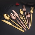 thumbnail image 6 of Home Teaspoons Stone Pattern Handle Eating Utensils Forks Knife Spoons Set Flatware Cutlery Set Stainless Steel SILVER, 6 of 8