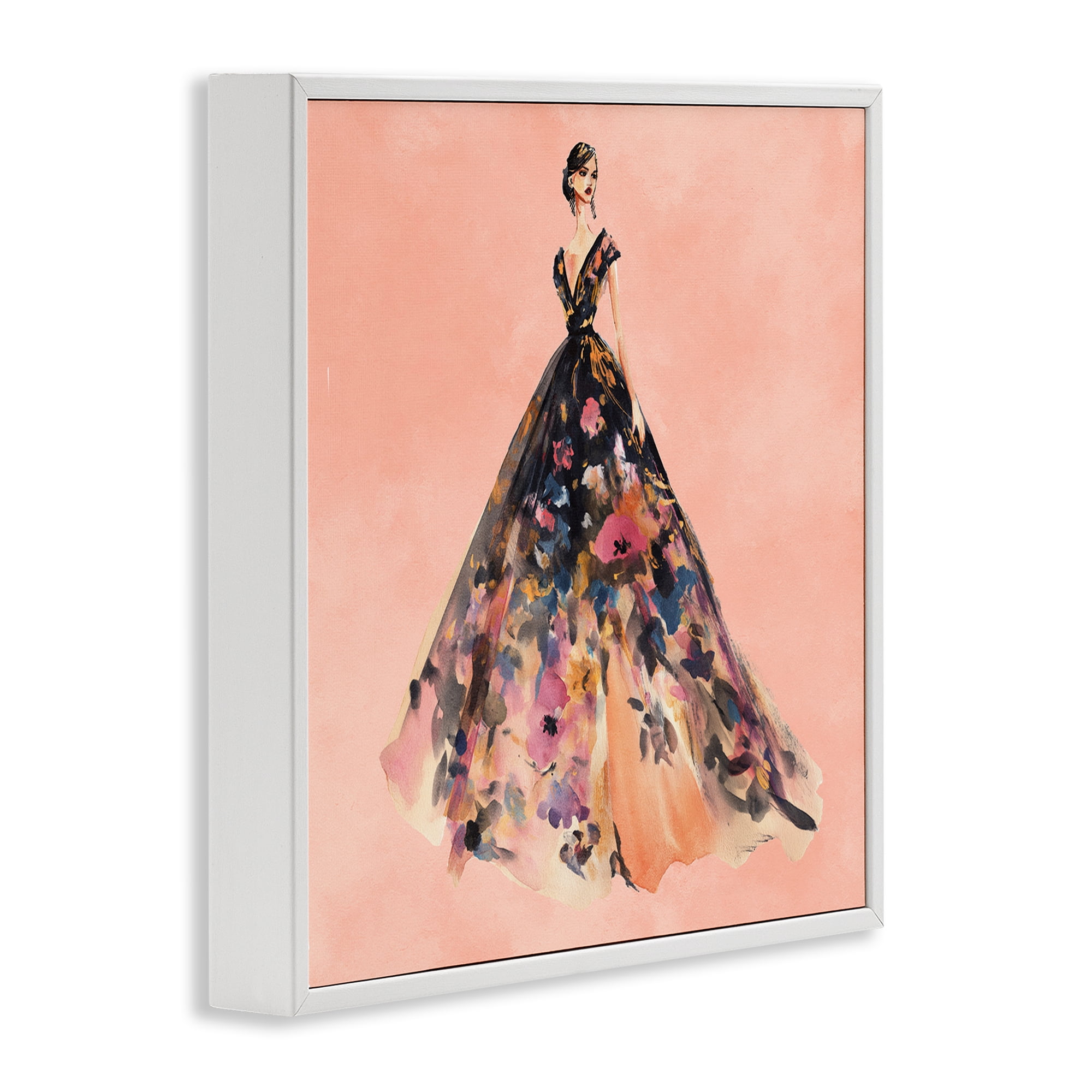 Stupell Industries Rose Gold Night White Framed Giclee Art, design by Svetlana Aleynikova